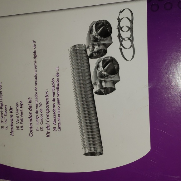 Smart Choice 8' Semi-Rigid Dryer Duct Vent Kit New Open Box - Picture 3 of 3